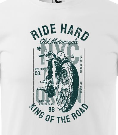 Tricou pentru motociclisti, bikeri, Ride Hard Old Motorcycles [1]