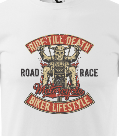 Tricou pentru motociclisti, bikeri, Ride till death [1]