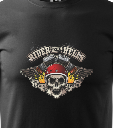 Tricou pentru motociclisti, bikeri, Rider from Hell [1]