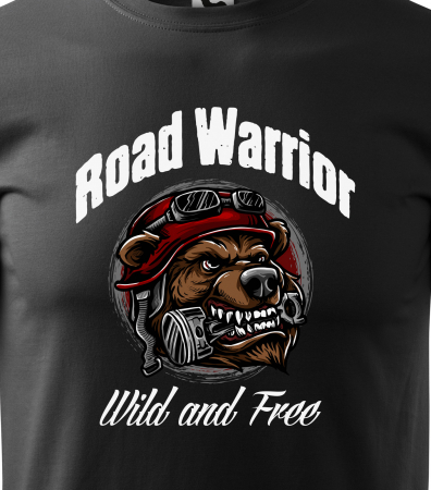 Tricou pentru motociclisti, bikeri, Road Warrior Dog Free Spirit [1]