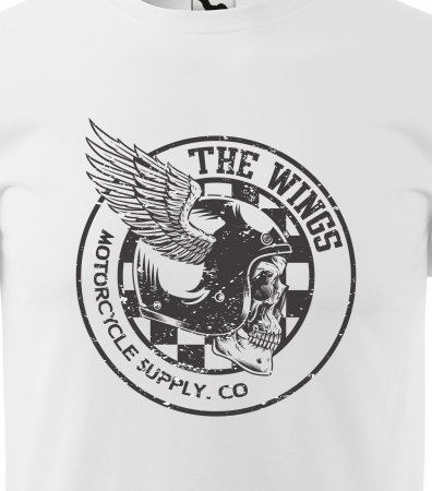 Tricou pentru motociclisti, bikeri, The Wings Motorcycle Supply Co [1]