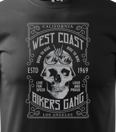 Tricou pentru motociclisti, bikeri, West Coast Bikers [1]