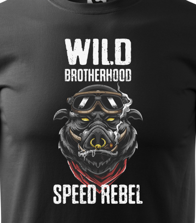 Tricou pentru motociclisti, bikeri, Wild Brotherhood Speed Rebel [1]