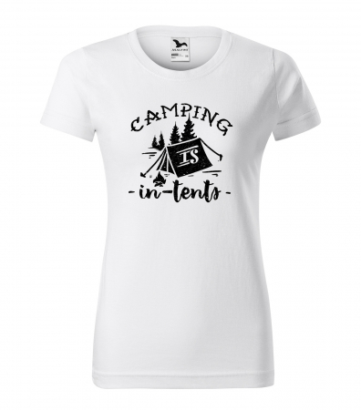 Tricouri drumetii - Tricou pentru pasionatii de drumetii/aventura, idee de cadou, Camping Is In Tents