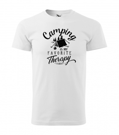 Tricouri drumetii - Tricou pentru pasionatii de drumetii/aventura, idee de cadou, Camping Is My Favorite Therapy