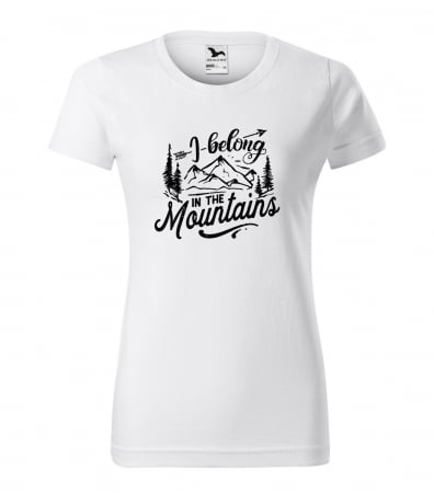 Tricouri drumetii - Tricou pentru pasionatii de drumetii/aventura, idee de cadou, I Belong In The Mountains