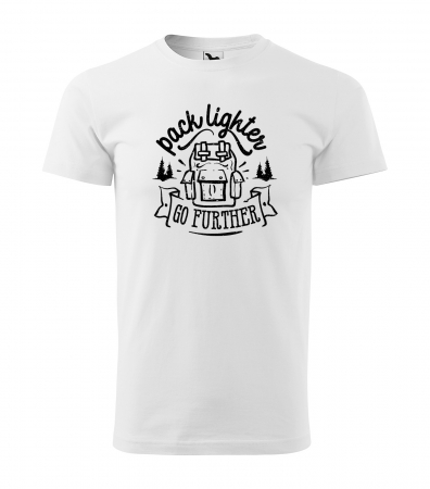 Tricouri drumetii - Tricou pentru pasionatii de drumetii/aventura, idee de cadou, Pack Lighter. Go Further