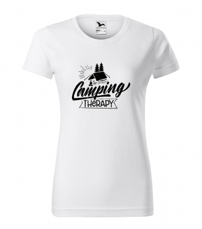 Tricouri drumetii - Tricou pentru pasionatii de drumetii/aventura, idee de cadou, Tent Camping Therapy