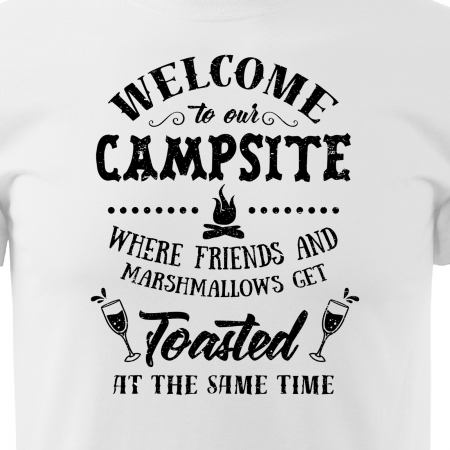 Tricou pentru pasionatii de drumetii/aventura, idee de cadou, Welcome To Our Campsite [1]