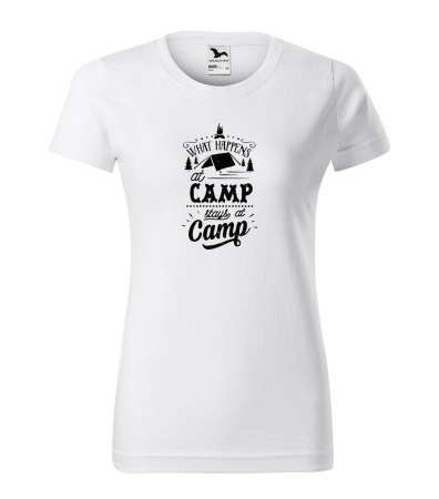 Tricouri drumetii - Tricou pentru pasionatii de drumetii/aventura, idee de cadou, What Happens At Camp Stays In Camp