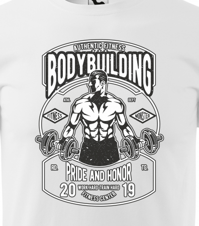 Tricou pentru pasionatii de fitness/sala de forta, Authentic Fitness Body Building [1]