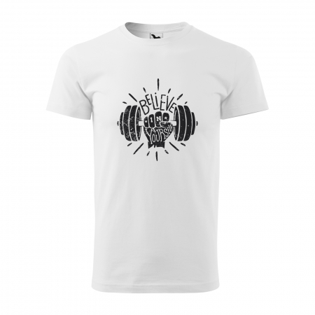Tricouri sport/fitness - Tricou pentru pasionatii de fitness/sala de forta, Believe in Yourself