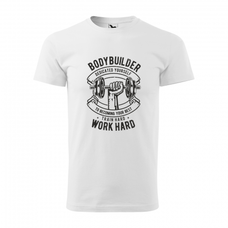 Tricouri sport/fitness - Tricou pentru pasionatii de fitness/sala de forta, Body Builer Dedicated Yourself