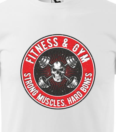 Tricou pentru pasionatii de fitness/sala de forta, Fitness and Gym Strong Muscles Hard Bones [1]