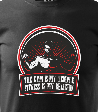 Tricou pentru pasionatii de fitness/sala de forta, Fitness is my Religion [1]