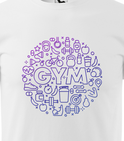 Tricou pentru pasionatii de fitness/sala de forta, Heart GYM Icons [1]