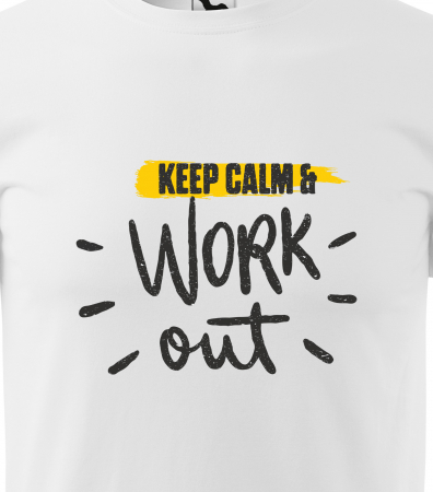 Tricou pentru pasionatii de fitness/sala de forta, Keep Calm and Work Your Body Out [1]