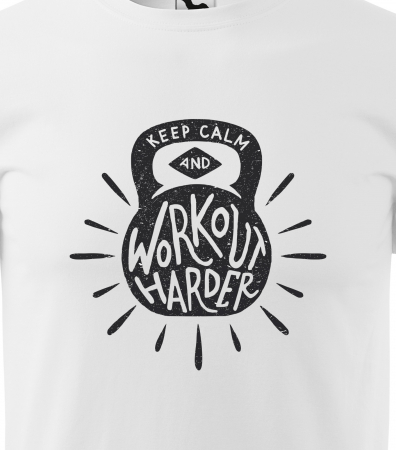 Tricou pentru pasionatii de fitness/sala de forta, Keep Calm and Workout Harder [1]