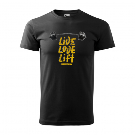 Tricouri sport/fitness - Tricou pentru pasionatii de fitness/sala de forta, Live Love Lift
