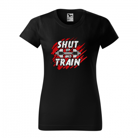 Tricouri sport/fitness - Tricou pentru pasionatii de fitness/sala de forta, Shut Up and Train