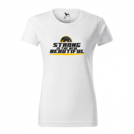 Tricouri fitness/sala de forta - Tricou pentru pasionatii de fitness/sala de forta, Strong is the New Beautiful