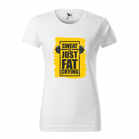 Tricouri fitness/sala de forta - Tricou pentru pasionatii de fitness/sala de forta, Sweat is Just Your Fat Crying