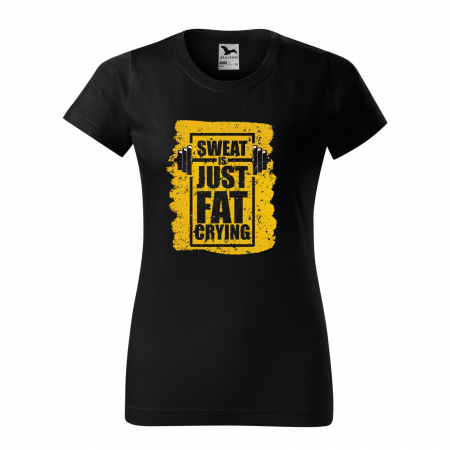 Tricouri fitness/sala de forta - Tricou pentru pasionatii de fitness/sala de forta, Sweat is Just Your Fat Crying