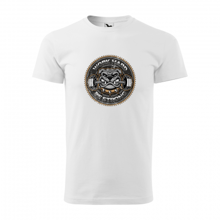 Tricouri fitness/sala de forta - Tricou pentru pasionatii de fitness/sala de forta, Work Hard Be Strong Bulldog