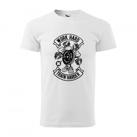 Tricouri fitness/sala de forta - Tricou pentru pasionatii de fitness/sala de forta, Work Hard Train Harder
