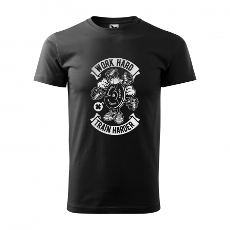 Tricouri fitness/sala de forta - Tricou pentru pasionatii de fitness/sala de forta, Work Hard Train Harder