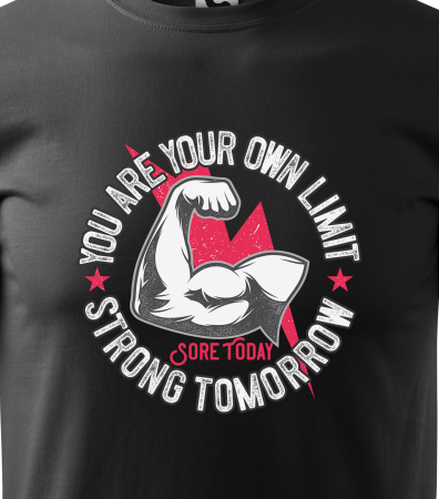 Tricou pentru pasionatii de fitness/sala de forta, You are Your Own Limit [1]