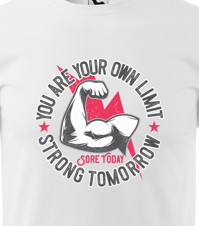 Tricou pentru pasionatii de fitness/sala de forta, You are Your Own Limit [1]