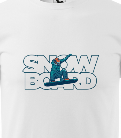 Tricou pentru pasionatii de snowboard, cadoul perfect, Blue Snowboard Rider [1]