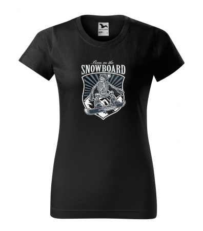 Tricouri snowboard - Tricou pentru pasionatii de snowboard, cadoul perfect, Bord to Snowboard Skeleton