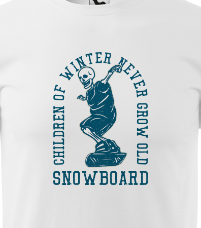 Tricou pentru pasionatii de snowboard, cadoul perfect, Children of Winter Never Grow Up [1]