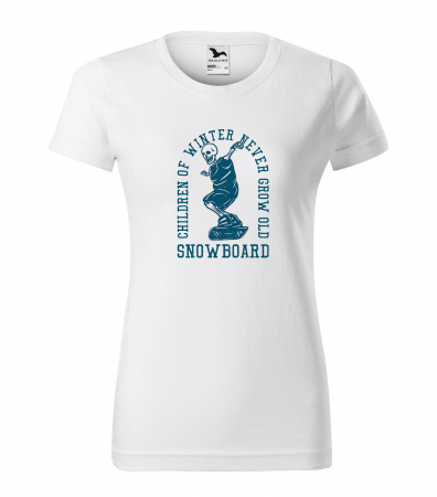 Tricouri snowboard - Tricou pentru pasionatii de snowboard, cadoul perfect, Children of Winter Never Grow Up