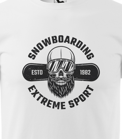 Tricou pentru pasionatii de snowboard, cadoul perfect, Extreme Bearded Rider [1]