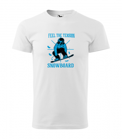 Tricouri snowboard - Tricou pentru pasionatii de snowboard, cadoul perfect, Feel The Tension Snowboard