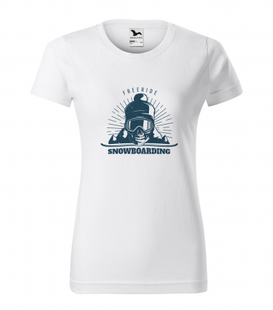 Tricouri snowboard - Tricou pentru pasionatii de snowboard, cadoul perfect, Freeride Skull Snowboarding