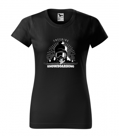 Tricouri snowboard - Tricou pentru pasionatii de snowboard, cadoul perfect, Freeride Skull Snowboarding