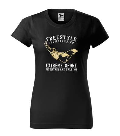 Tricouri snowboard - Tricou pentru pasionatii de snowboard, cadoul perfect, FreeStyle Snowboarding Extreme Mountain Sport