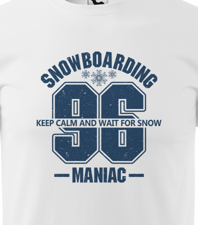 Tricou pentru pasionatii de snowboard, cadoul perfect, Keep Calm and Wait for the Snow [1]
