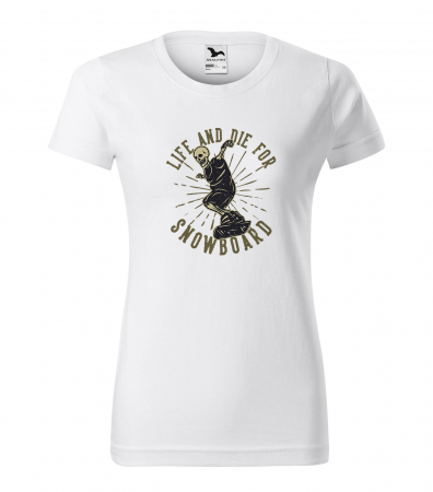Tricouri snowboard - Tricou pentru pasionatii de snowboard, cadoul perfect, Live and Die for Snowboard