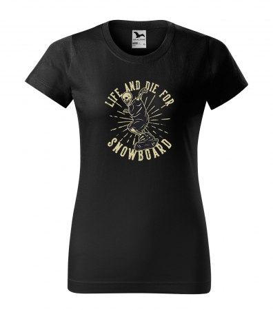 Tricouri snowboard - Tricou pentru pasionatii de snowboard, cadoul perfect, Live and Die for Snowboard