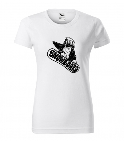 Tricouri snowboard - Tricou pentru pasionatii de snowboard, cadoul perfect, Penguin Riding Board