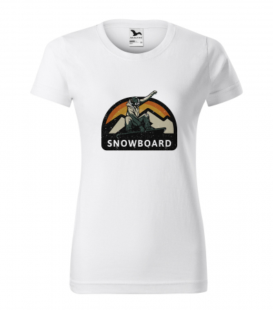 Tricouri snowboard - Tricou pentru pasionatii de snowboard, cadoul perfect, Rider On His Board