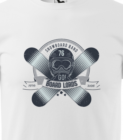 Tricou pentru pasionatii de snowboard, cadoul perfect, Snowboard Band Go Board Lords [1]