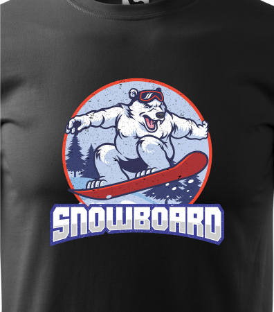 Tricou pentru pasionatii de snowboard, cadoul perfect, Snowboard Bear [1]