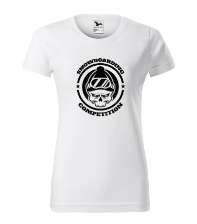 Tricouri snowboard - Tricou pentru pasionatii de snowboard, cadoul perfect, Snowboard Competition Skull