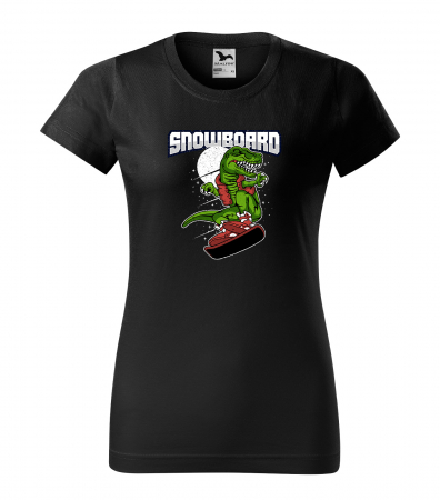Tricouri snowboard - Tricou pentru pasionatii de snowboard, cadoul perfect, Snowboard Dinosaur